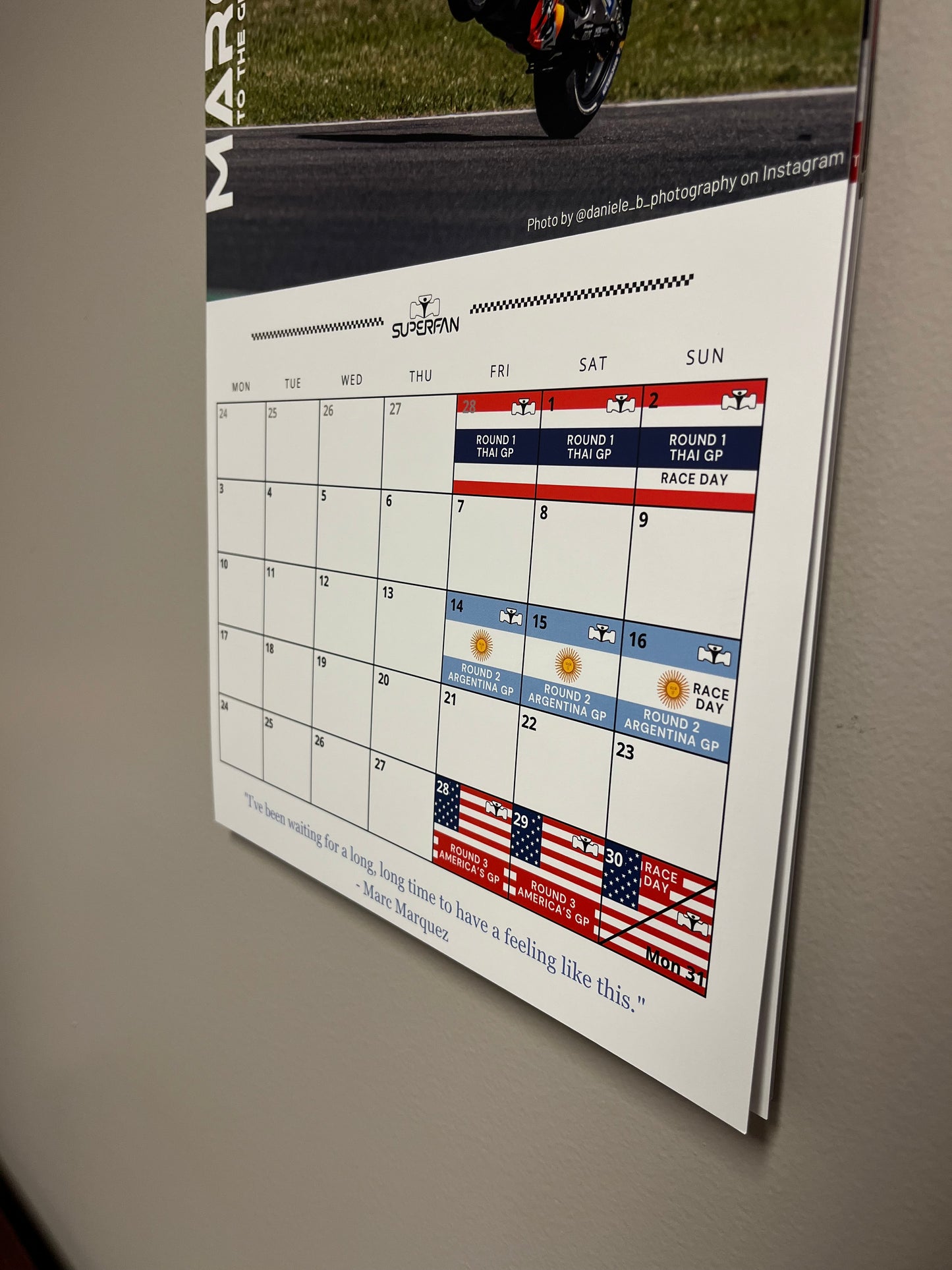 2025 Moto GP Wall Calendar