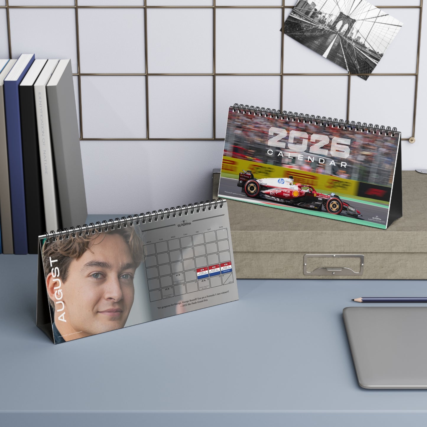 F1 Desk Calendar 2026