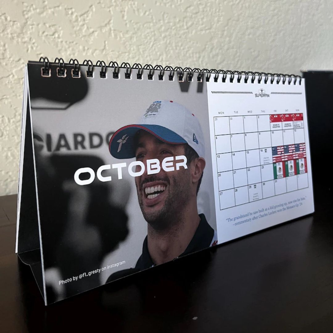 2025 F1 Desk Calendar