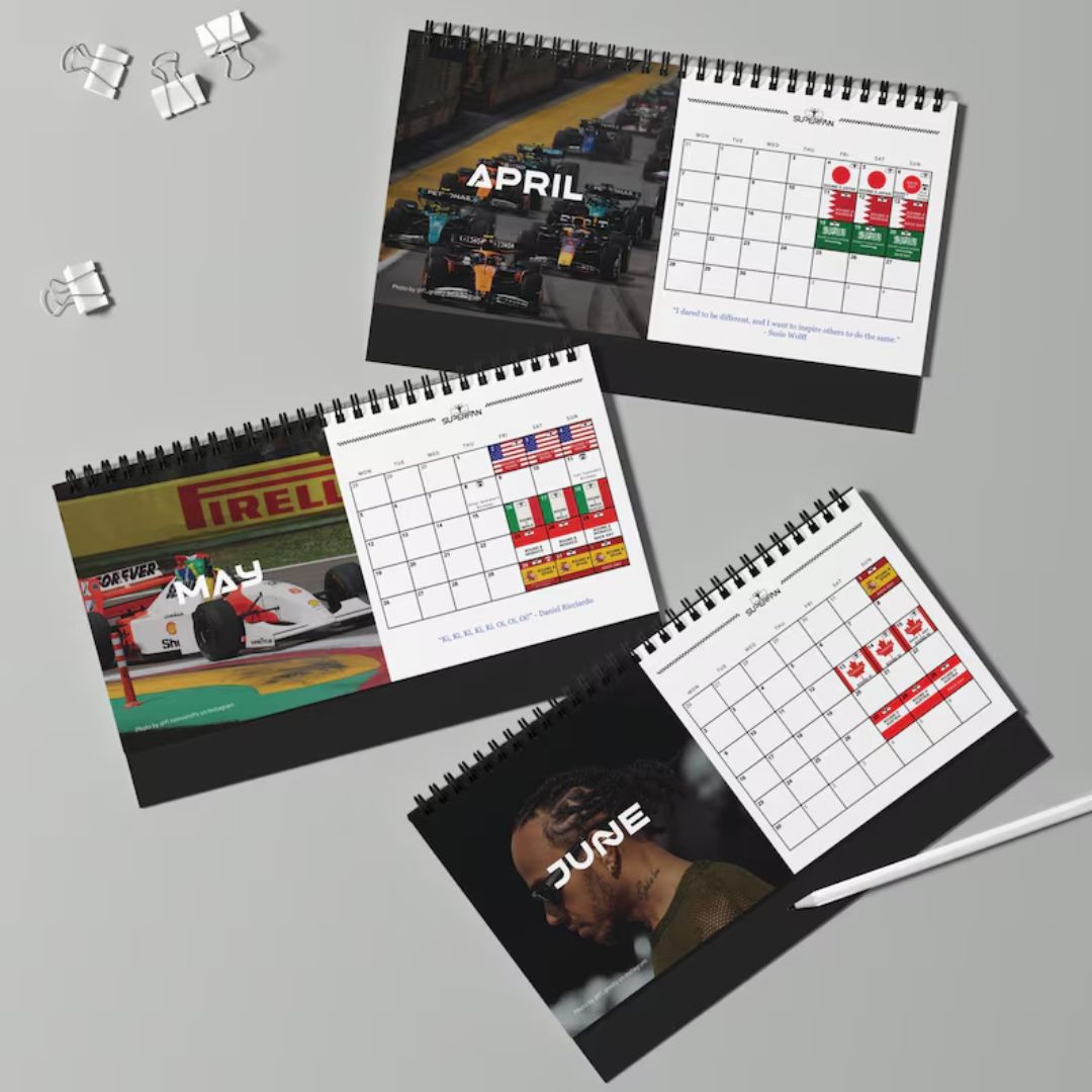 2025 F1 Desk Calendar