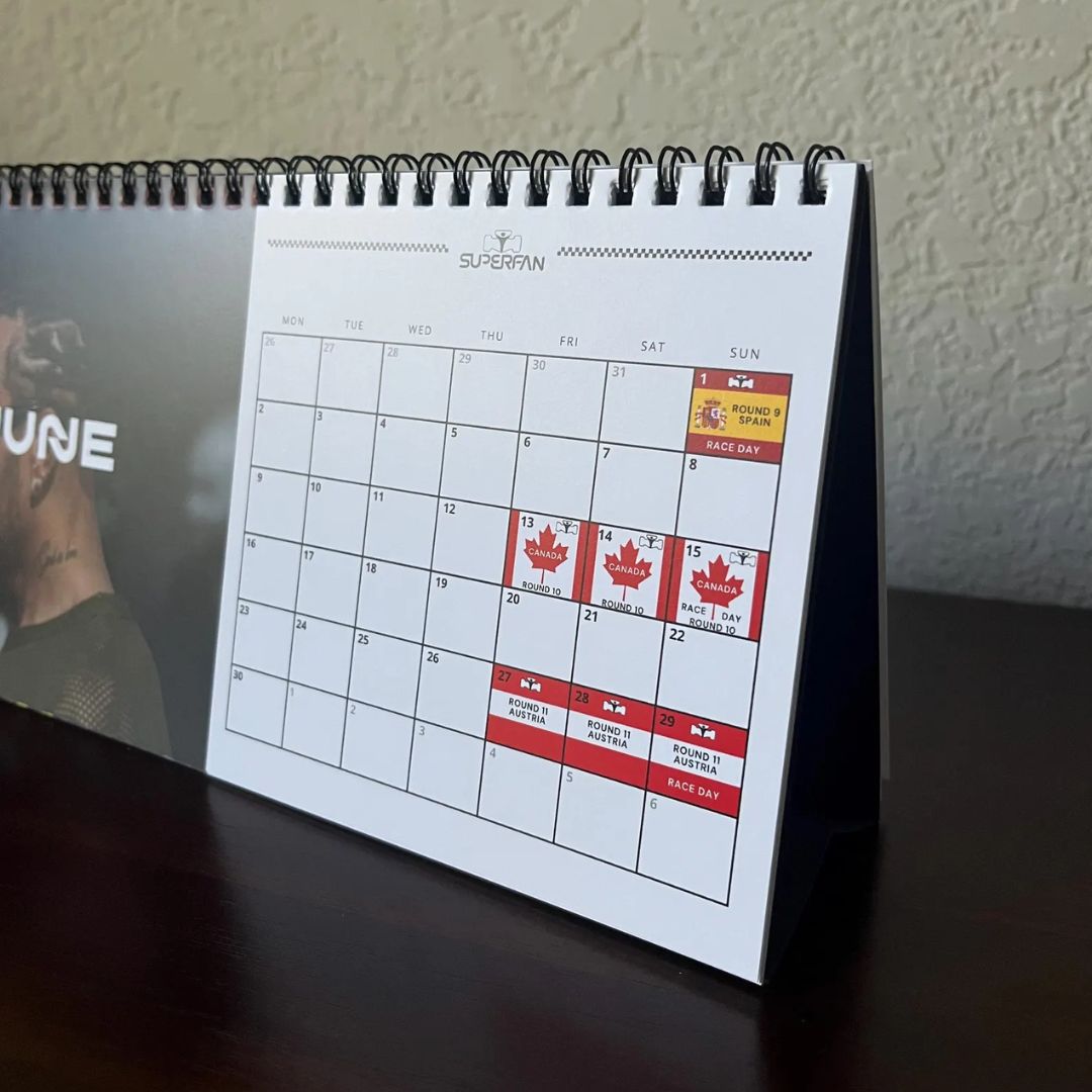 2025 F1 Desk Calendar