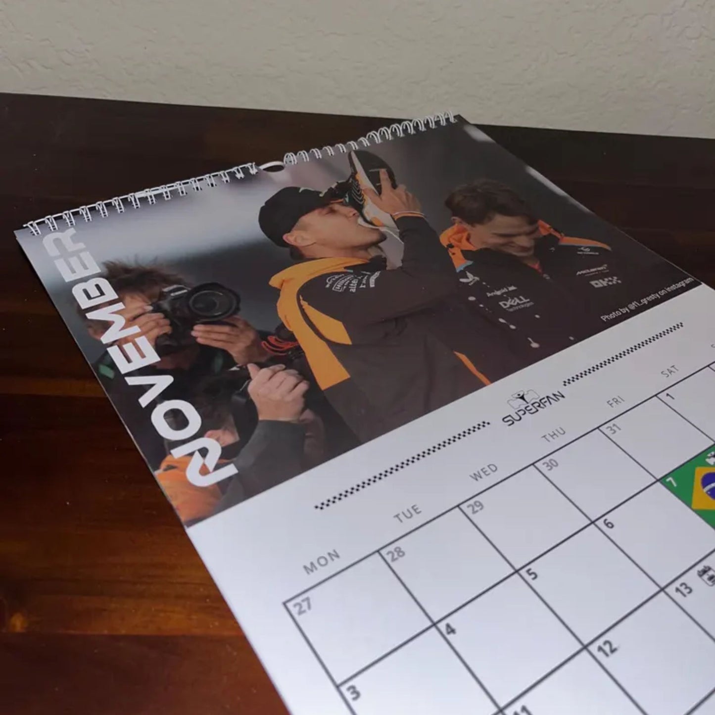 F1 2025 Wall Calendar