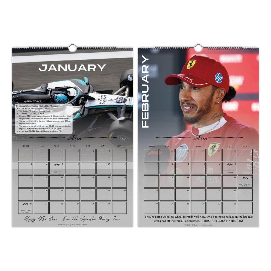 F1 2026 Calendar Layout