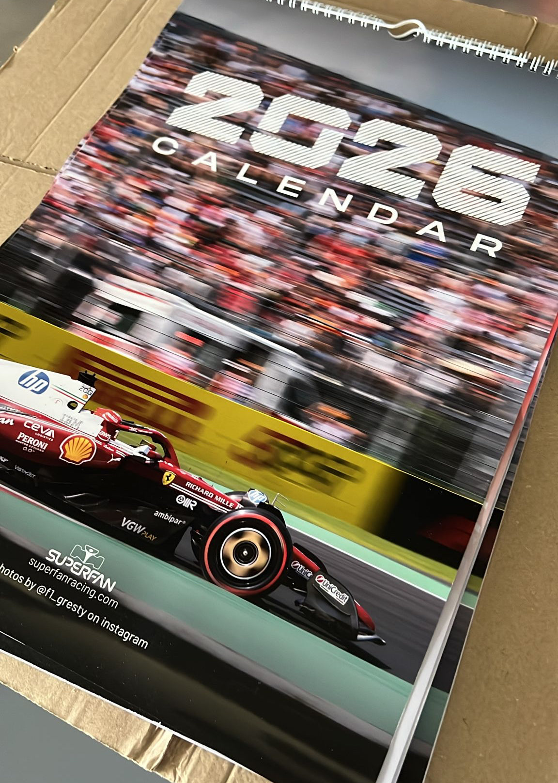 F1 Wall Calendar 2026