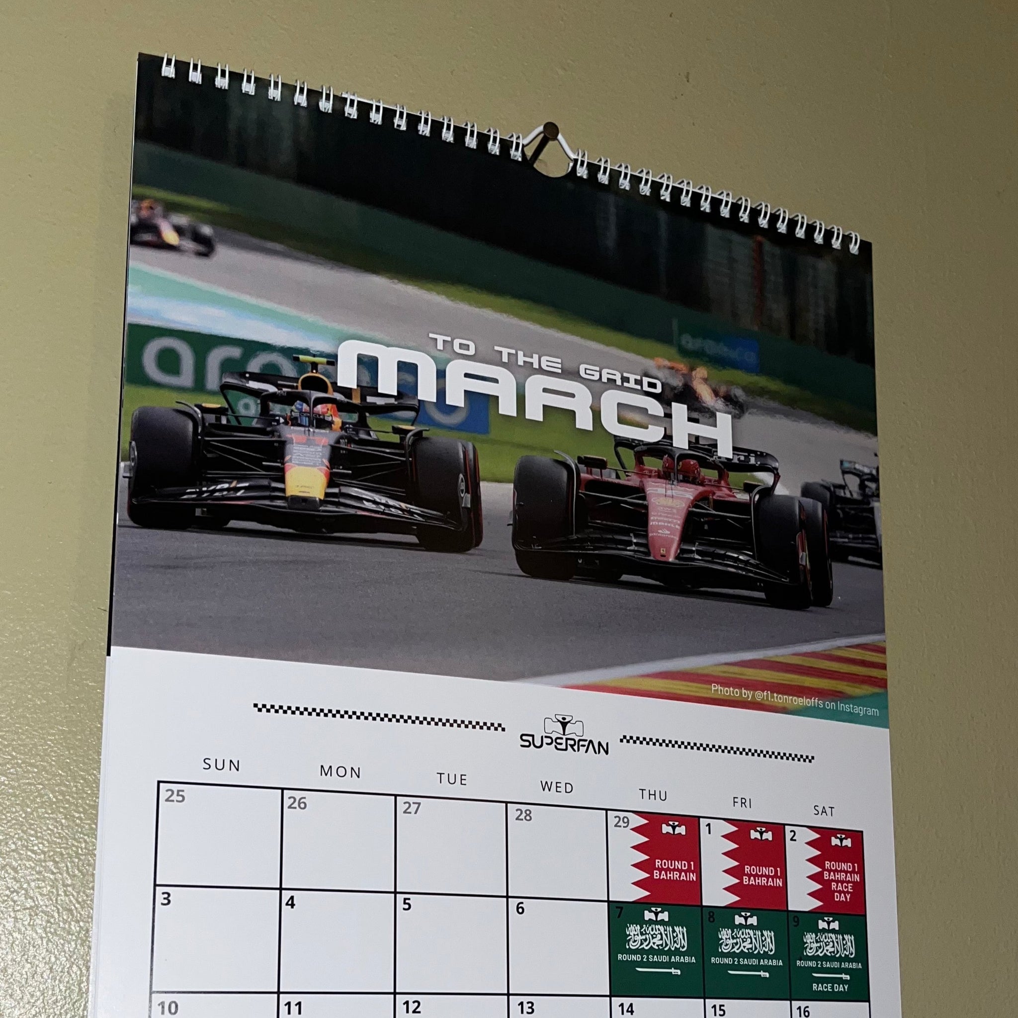F1 2024 Calendar Superfan Racing Ltd